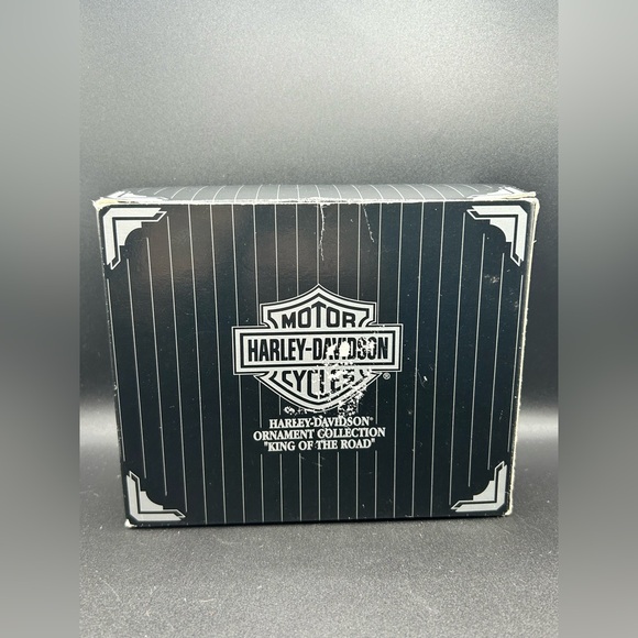 1997 Vintage King Of The Road Santa On A Harley-Davidson Ornament, In Org Box - Picture 5 of 11